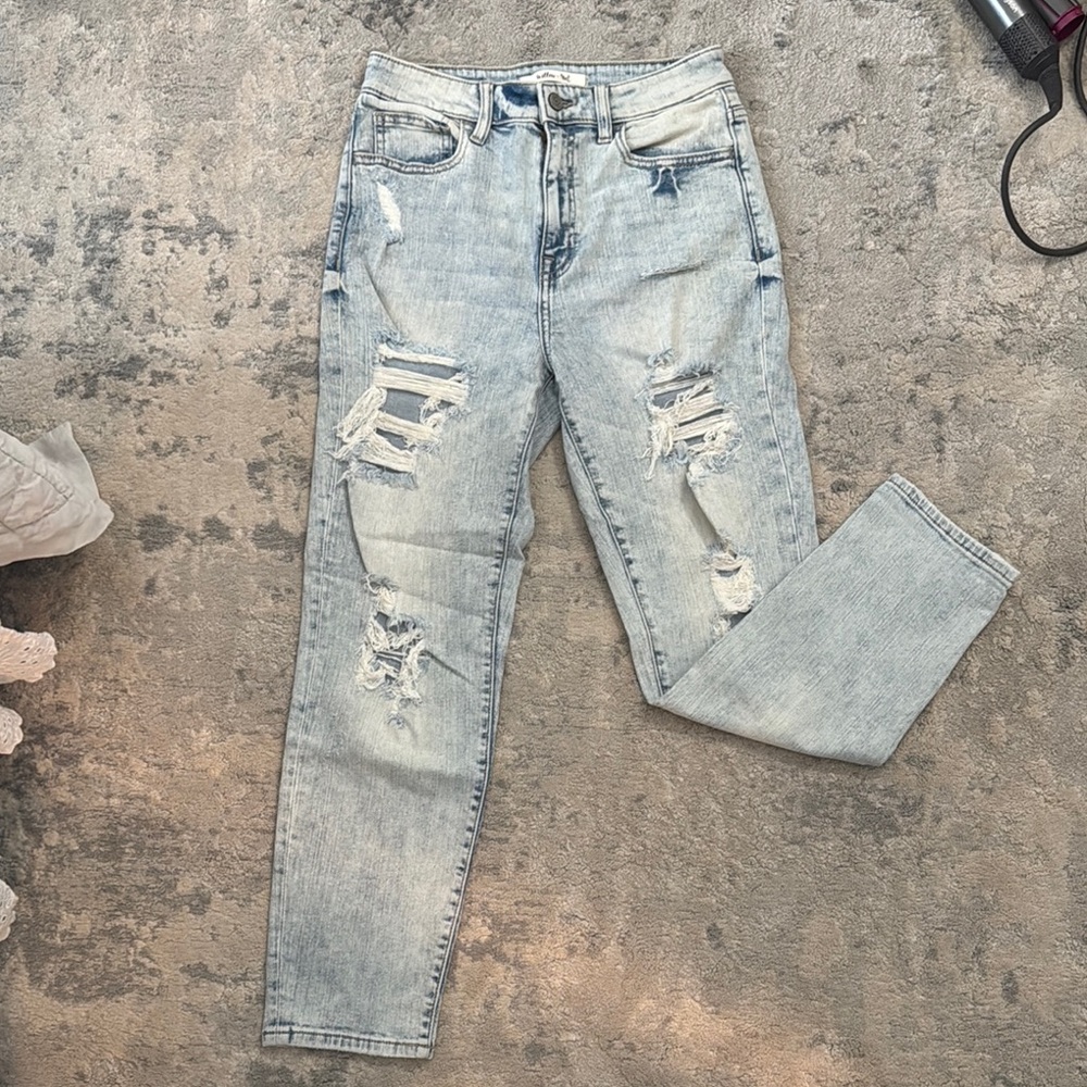 Light Blue Distressed Women's Jeans